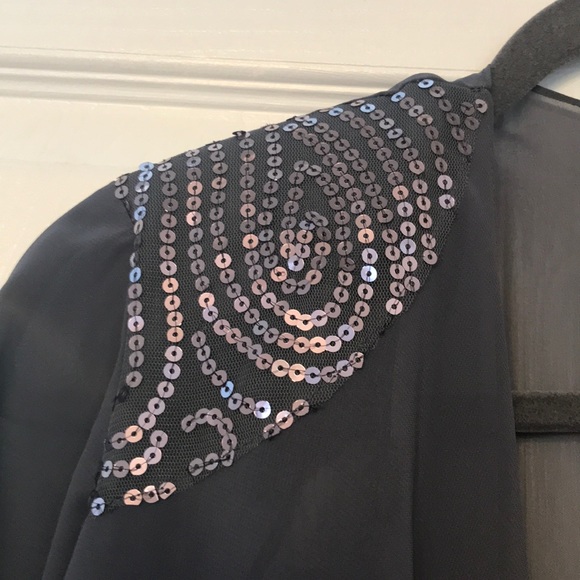 NWT S. L. Fashions Sheer Jacket, with Sequins - Picture 4 of 6